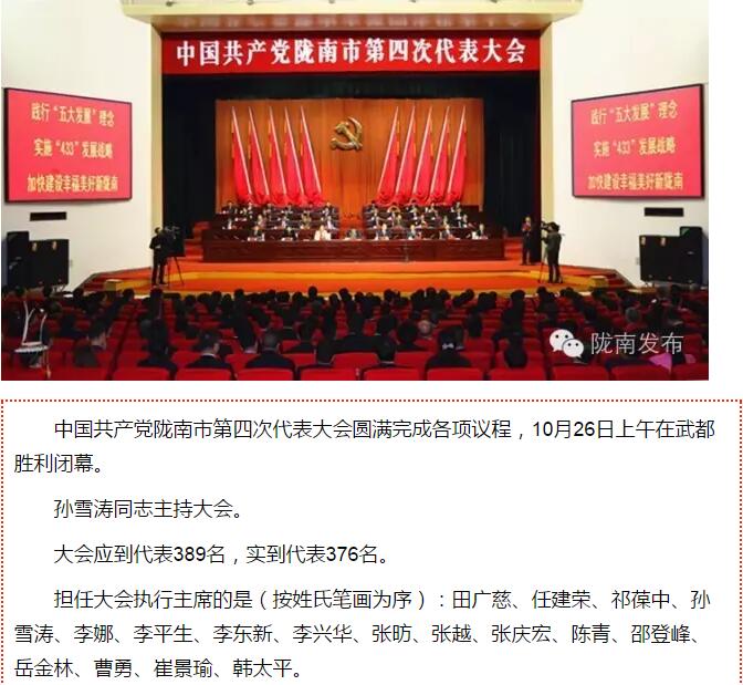 市第四次黨代會勝利閉幕！選出新一屆領(lǐng)導(dǎo)班子