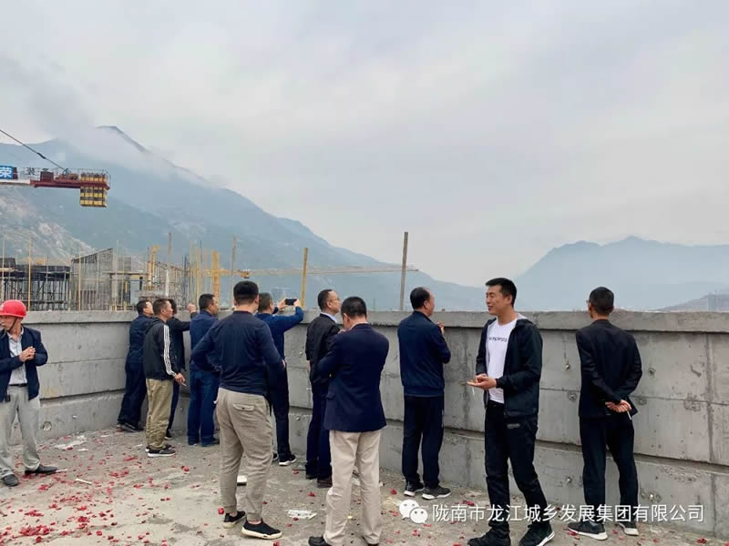 匠心傾注、喜封金頂——龍江?雙子座商住小區(qū)主體順利封頂