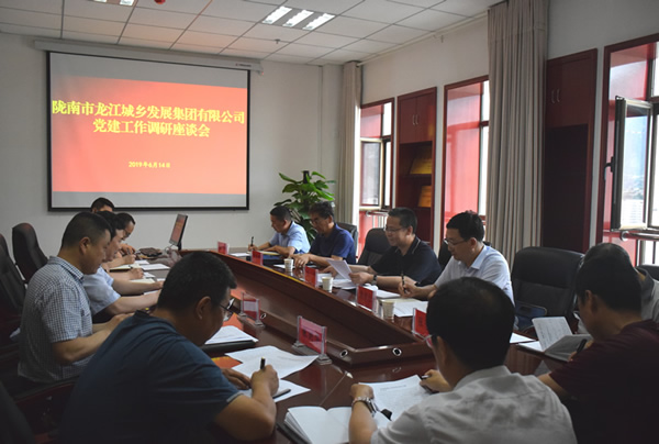 隴南市委常委、組織部部長楊郃調(diào)研指導(dǎo)市龍江城鄉(xiāng)發(fā)展集團(tuán)公司黨建工作